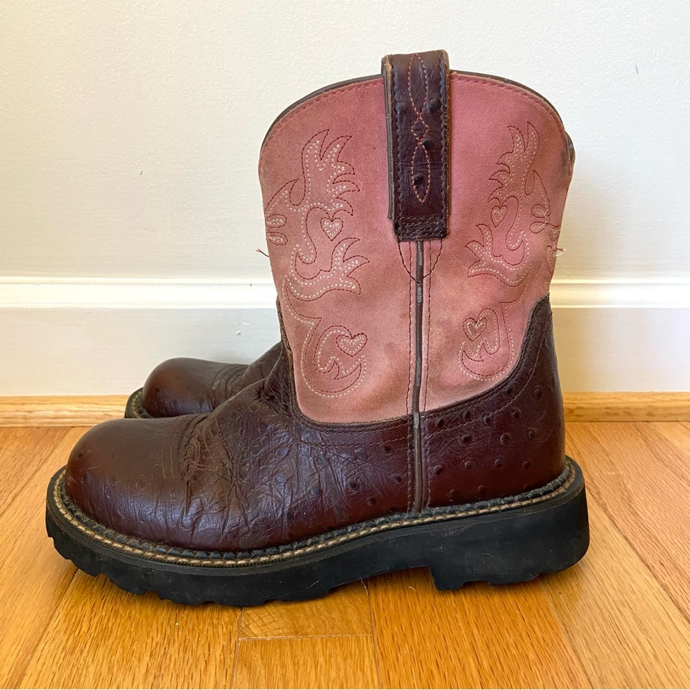 Ariat Pink Suede Boots